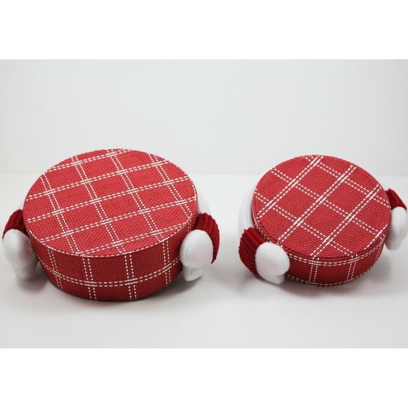 Set of Round Nesting Snowman Christmas Holiday Candy Treat Holders Boxes - Picture 6 of 6